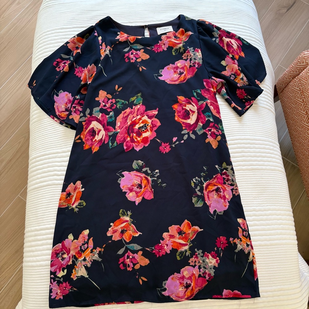 Floral Flutter Sleeve Dress
